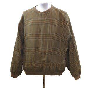 Vintage IZOD Club Reversible Pullover Windbreaker Golf  Mens Large Plaid